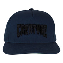 Load image into Gallery viewer, Mono Logo Navy Snapback Hat
