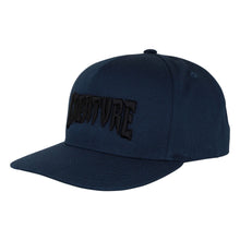Load image into Gallery viewer, Mono Logo Navy Snapback Hat
