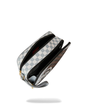 Load image into Gallery viewer, CREAM AND BROWN TEAR CHECK TOILETRY BAG
