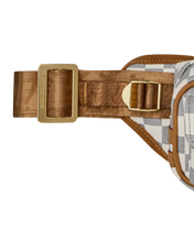 Load image into Gallery viewer, EMBOSSED CREAM CHECK MINI CARGO CROSSBODY
