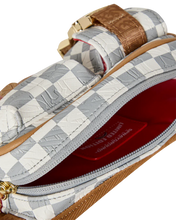 Load image into Gallery viewer, EMBOSSED CREAM CHECK MINI CARGO CROSSBODY
