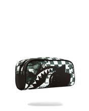 Load image into Gallery viewer, PAINTED OVER CHECK PENCIL POUCH
