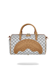 تحميل الصورة في عارض المعرض، EMBOSSED CHECK CREAM MINI DUFFLE
