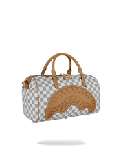 تحميل الصورة في عارض المعرض، EMBOSSED CHECK CREAM MINI DUFFLE
