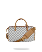 تحميل الصورة في عارض المعرض، EMBOSSED CHECK CREAM MINI DUFFLE
