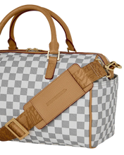 تحميل الصورة في عارض المعرض، EMBOSSED CHECK CREAM MINI DUFFLE
